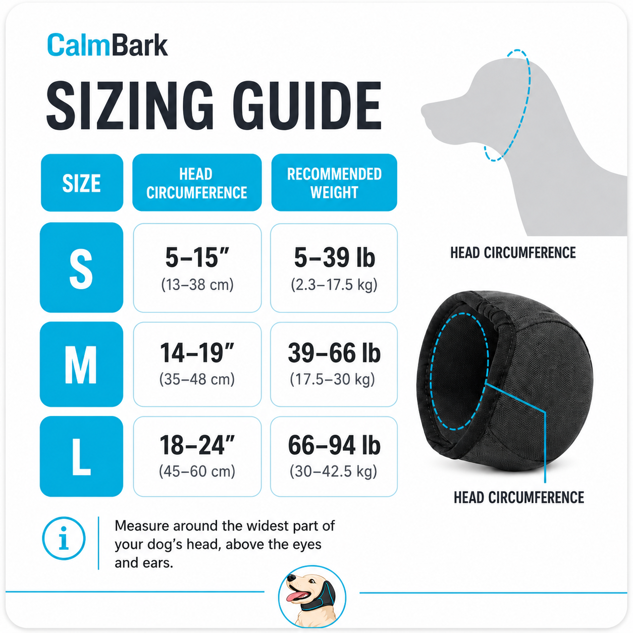 CalmBark Noise Cancelling Ear Wrap